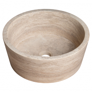 Vasque Lidia travertin Light Mix - D.40xH16cm