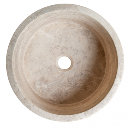 Vasque Lidia travertin Light Mix - D.40xH16cm