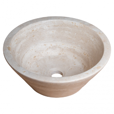 Vasque Lison travertin Light Mix - D.40xH16cm