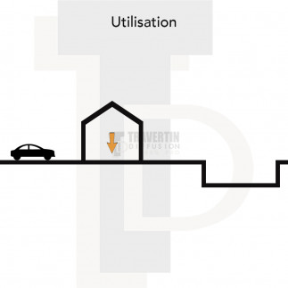 Vasque Gina travertin Light Mix - D.45xH11cm