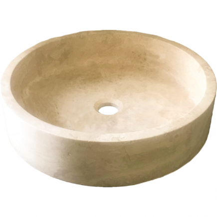 Vasque Gina travertin Light Mix - D.45xH11cm