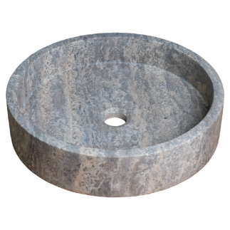 Vasque Gina travertin Silver - D.45xH11cm