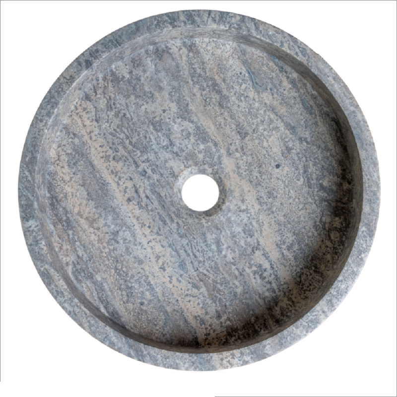 Vasque Gina travertin Silver - D.45xH11cm