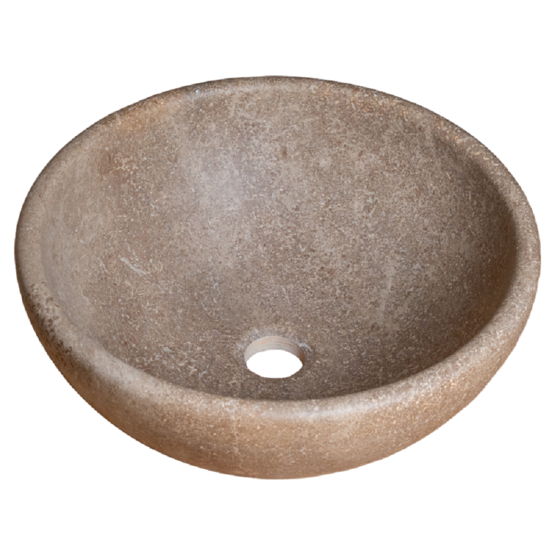 Vasque AVA travertin Noce - D.40xH16cm
