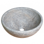 Vasque AVA travertin Silver - D.40xH16cm