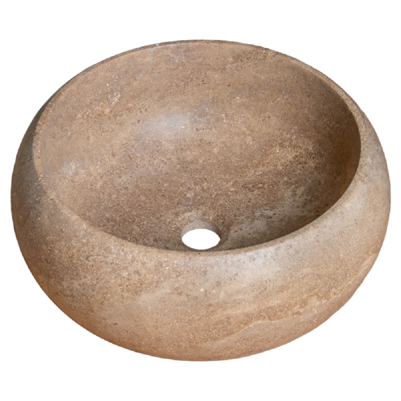 Vasque Clara travertin Noce - D.42xH16cm