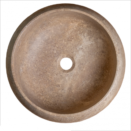 Vasque Clara travertin Noce - D.42xH16cm