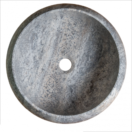 Vasque Clara travertin Silver - D.42xH16cm