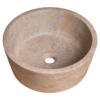 Vasque Lidia travertin Noce - D.40xH16cm