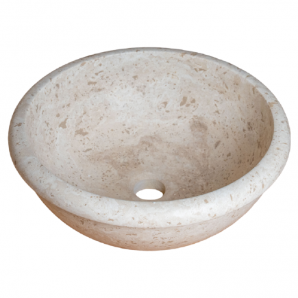 Vasque Maelle travertin Light Mix - D.42xH16cm