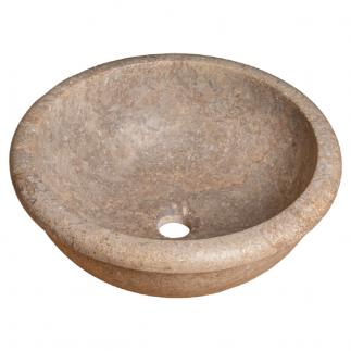 Vasque Maelle travertin Noce - D.42xH16cm