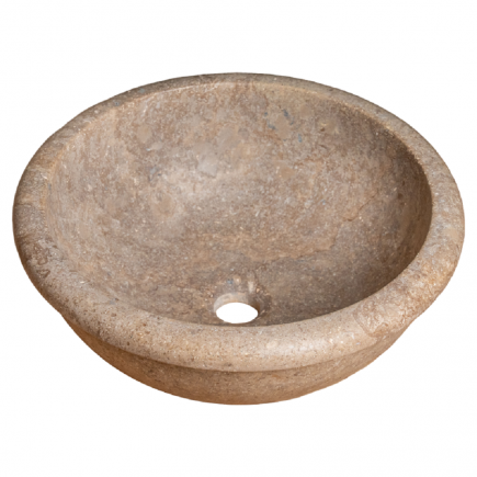 Vasque Maelle travertin Noce - D.42xH16cm