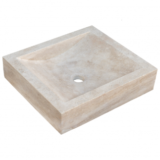 Vasque Cléo travertin Light Mix - 45x40xH10cm