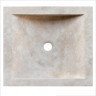 Vasque Cléo travertin Light Mix - 45x40xH10cm