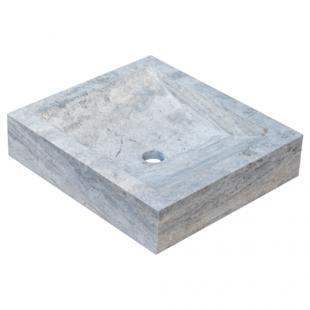 Vasque Cléo travertin Silver - 45x40xH10cm
