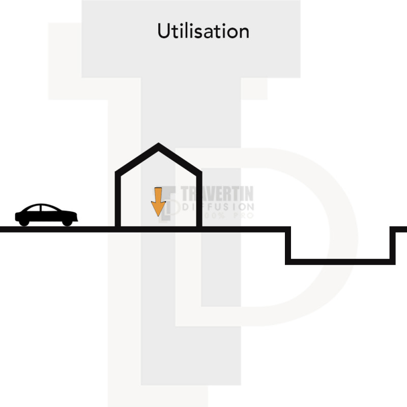 Vasque Cléo travertin Noce - 45x40xH10cm