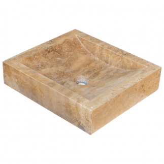 Vasque Cléo travertin Noce - 45x40xH10cm