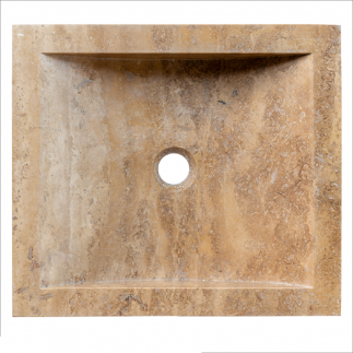 Vasque Cléo travertin Noce - 45x40xH10cm