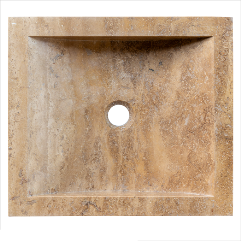 Vasque Cléo travertin Noce - 45x40xH10cm
