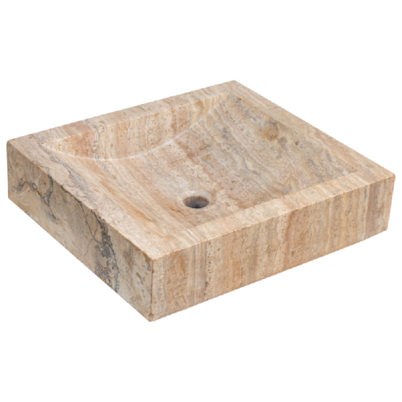 Vasque Cléo travertin Scabos - 45x40xH10cm