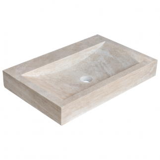 Vasque Mina travertin Light Mix - 70x45xH10cm