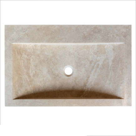 Vasque Mina travertin Light Mix - 70x45xH10cm