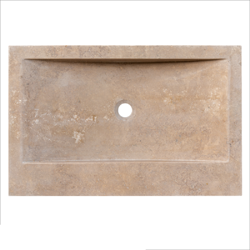 Vasque Mina travertin Noce - 70x45xH10cm