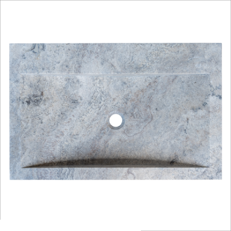 Vasque Mina travertin Silver - 70x45xH10cm