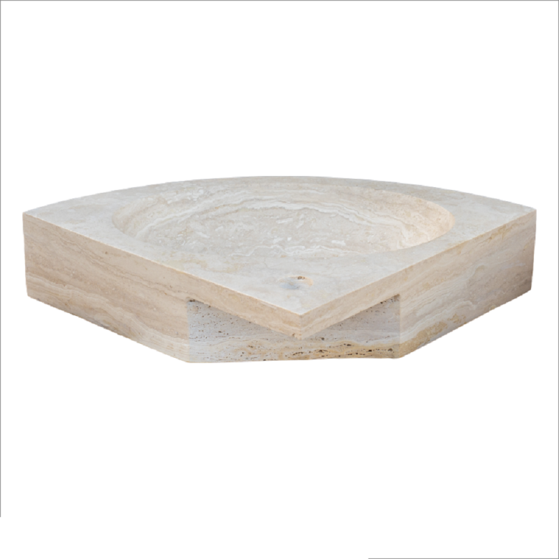 Lave-Main Aurore travertin Light Mix - 40x40xH10cm