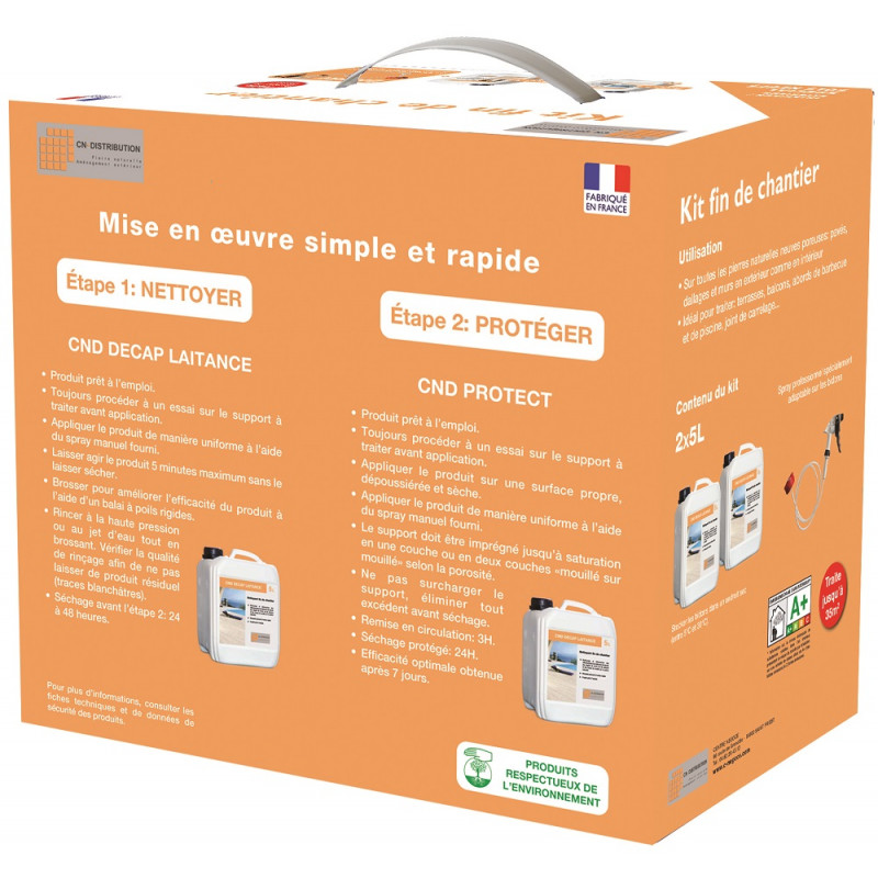 Kit fin de chantier: 1xCND PROTECT 5L et 1xCND DECAP LAITANCE 5L