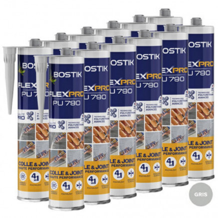 Mastic Gris multi-usages haute performance FLEXPRO PU790 - 300 ML