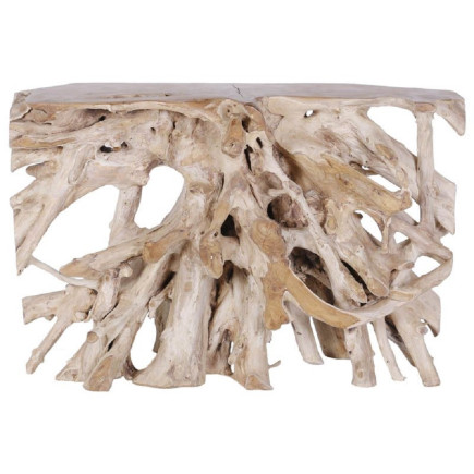 Console racine de Teck massif 120x40xh80 cm