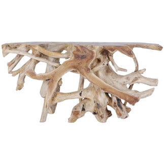 Console racine de Teck massif 160x40xh80 cm