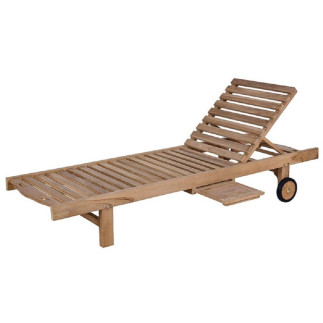 Transat Teck massif 200x65xh30 cm