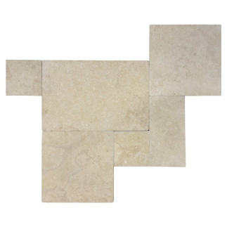 Carrelage en pierre ROYAL Beige vieilli opus romain ép.1,2cm