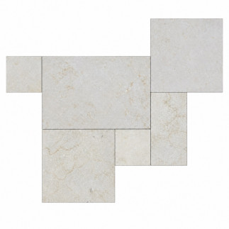 Carrelage en pierre ROYAL Beige sablé-brossé opus romain ép.1,2cm