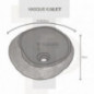 Vasque Natural galet ROC - D.40/45xH15cm