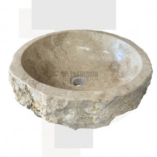 Vasque Natural marbre beige - 40/45xH15cm