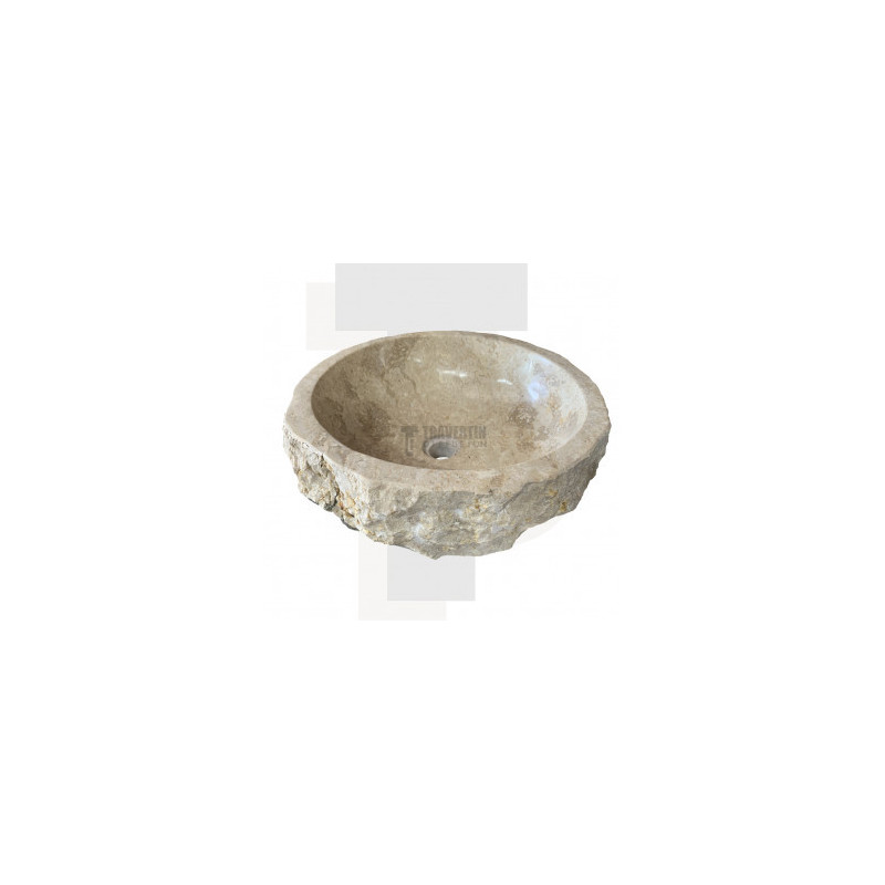 Vasque Natural marbre beige - 40/45xH15cm