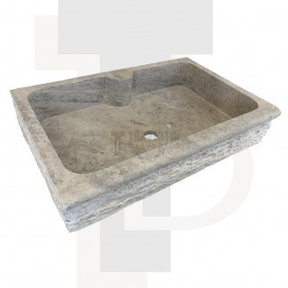 Evier Campagne travertin silver adoucie 90x60xH18cm