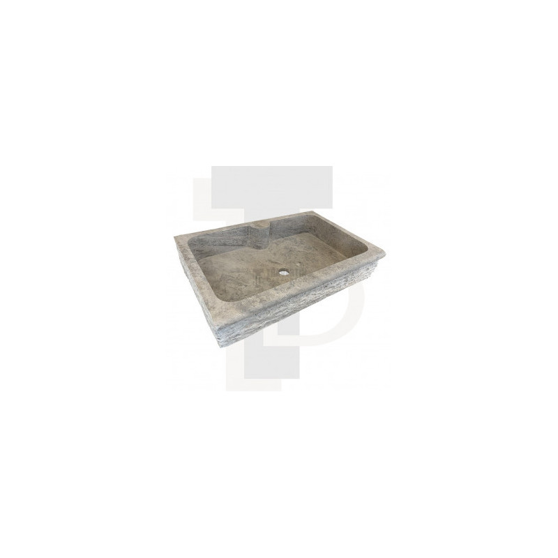 Evier Campagne travertin silver adoucie 90x60xH18cm