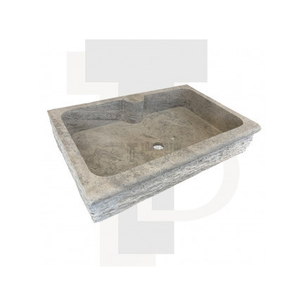 Evier Campagne travertin silver adoucie 90x60xH18cm
