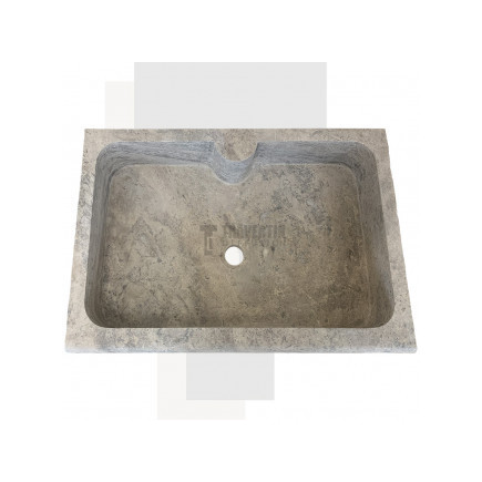 Evier Campagne travertin silver adoucie 90x60xH18cm