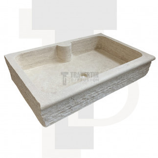 Evier Campagne travertin beige adoucie 90x60xH18cm