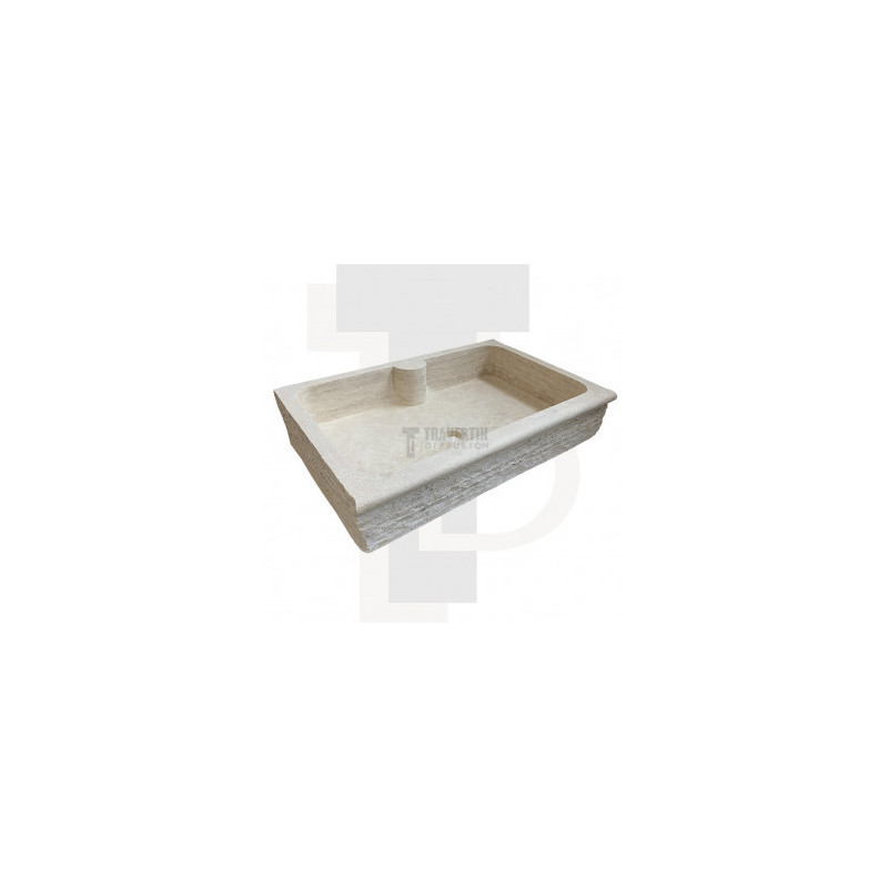 Evier Campagne travertin beige adoucie 90x60xH18cm