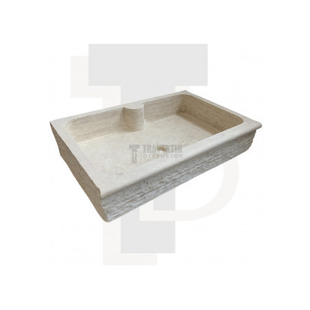 Evier Campagne travertin beige adoucie 90x60xH18cm