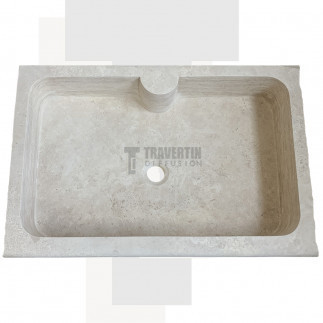 Evier Campagne travertin beige adoucie 90x60xH18cm