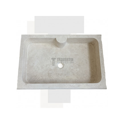 Evier Campagne travertin beige adoucie 90x60xH18cm