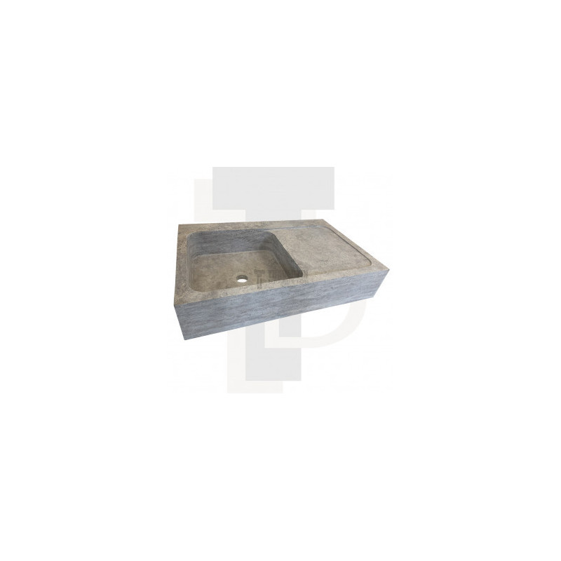 Evier Léo travertin silver adoucie 90x60xH18cm