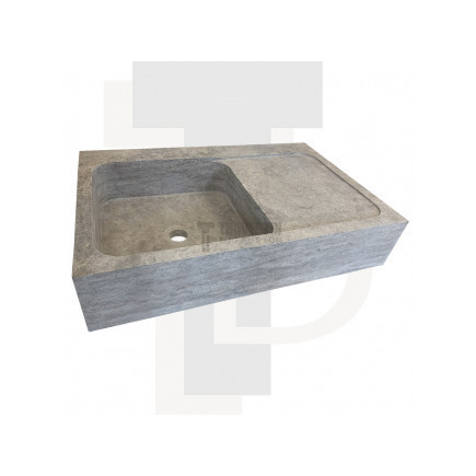 Evier Léo travertin silver adoucie 90x60xH18cm